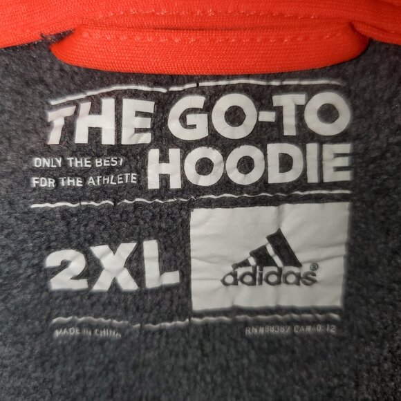 Adidas The Go-To Pullover Hoodie, Climawarm Grey & Orange Size 2XL - Picture 9 of 9